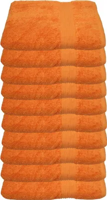 Immagine prodotto di 10 asciugamani per ospiti Julie Julsen®, 30 cm x 50 cm. Asciugamano Julie Julsen, colore: arancione. Dimensioni: 30 x 50 cm