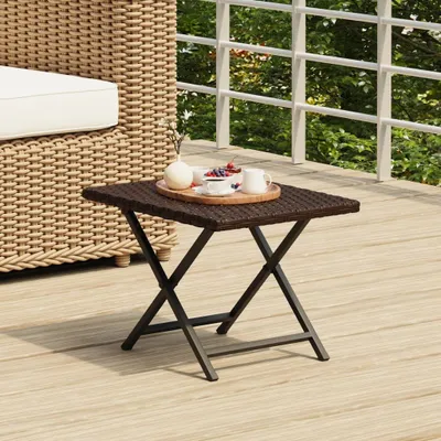 Produktbild von Klapptisch Braun 45x35x32 cm Poly Rattan , Gartentische Design 2024