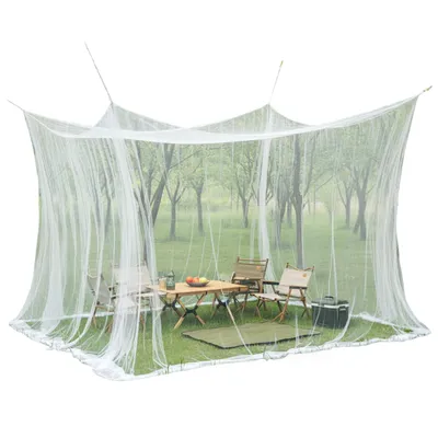 Produktbild von Sekey Moskitonetz 300x300x250cm Pavillon Outdoor Reise Fliegennetz für Doppelbett Weiß Garten Camping Insektenschutz Mückenschutz