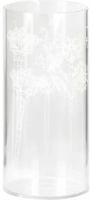 Imagen del producto de Florero cilíndrico LEGO, diseño "Flores silvestres" (transparente)