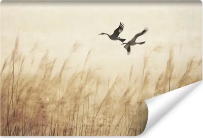 Produktbild von Muralo Selbstklebende Fototapete PFLANZEN Vögel Natur Retro Stil Wanddeko Br. 416cm x Hö. 290cm