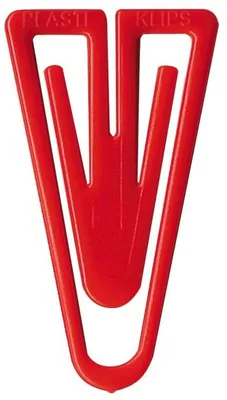 Produktbild von Büroklammern Plastiklips 35mm VE=100 Stück rot