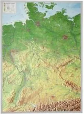 Produktbild von Deutschland 1 : 1 200 000 mit Aluminiumrahmen