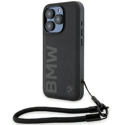 Obrázok produktu pre Etui Bmw Signature Leather Wordmark Cord Na Iphone 15 Pro - Čierne