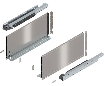 Produktbild von Blum Legrabox pure H F Schubladenschienen Set | 1 Paar, 70kg 500mm | Tip On Vollauszug, inox