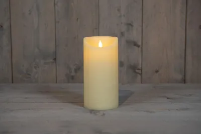 Productafbeelding van Ivoor Kaars Wax Rustiek Bewegende Vlam 10X20Cm 2Xc /Timer Anna's Collection