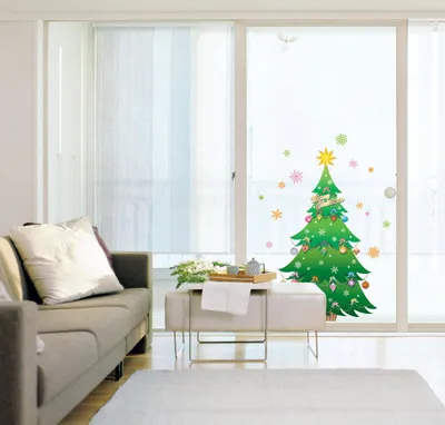 Produktbild von Weihnachtsbaumaufkleber – Weihnachtliche Klebeaufkleber – Festtagsdekoration