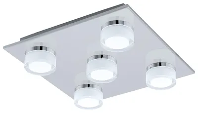 Obrázek produktu pro EGLO Romendo 1, LED, Žárovky bez možnosti výměny, 3000 K, 570 lm, IP44, Chrom, Průhledná