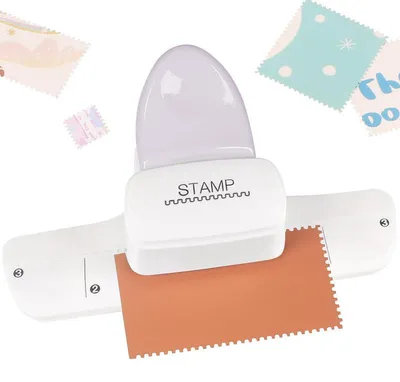 Produktbild von Briefmarkenstanzer Papierstanzer Randstanzer verstellbar für Scrapbooking Journaling DIY Karten Papierbasteln