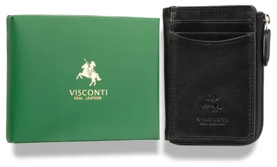 Obrázek produktu pro Pánská kožená peněženka Visconti RFID černá 11,3 cm