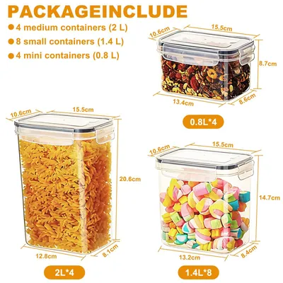 Produktbild von VINATO Vorratsdosen Set 16-tlg: Luftdicht BPA-frei inkl.
