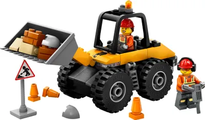 Produktbild von LEGO City Radlader - Spielzeugbagger für Kleinkinder, Mädchen und Jungen ab 4 Jahren - Fahrzeug Spielset - Montessori Geschenkideen für die Vorschule - Set mit 2 Bauarbeiter Minifiguren 60450