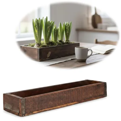 Produktbild von LS-LebenStil Vintage Holz Aufbewahrungsbox Unika 35x10cm Roadwood Holzkiste Besteckkasten Besteckkorb Küche Büro Organizer Holzbox Ordnungsbox