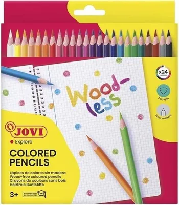 Zdjęcie produktu dla Jovi Non-Wooden Triangular Pencils Zestaw kredek 24 szt.