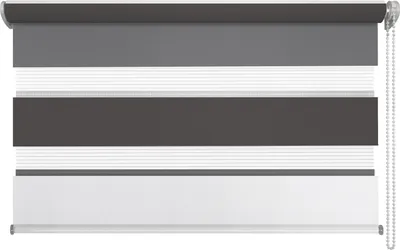 Produktbild von Doppelrollo - Weiß - Anthrazit - 60 x 160 cm