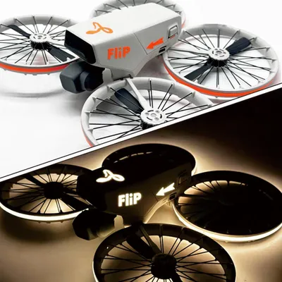 Image de Autocollant lumineux DJI Flip CQT Luminous Light-Up Sticker pour drone, couleur orange