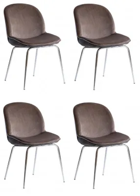 Productafbeelding van Set van 4 gestoffeerde stoelen – comfortabel, elegant en modern