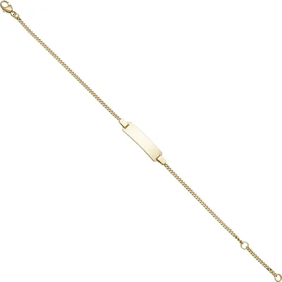 Produktbild von JOBO Schildband 333 Gold Gelbgold 18 cm Baby Kinder Gravur ID Armband