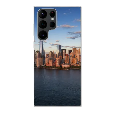 Produktbild von MuchoWow® Handyhülle Schutzhülle Hülle für Samsung Galaxy S22 Ultra New York - Skyline - Boot Silikon Softcase Handy Hülle - Abbildung