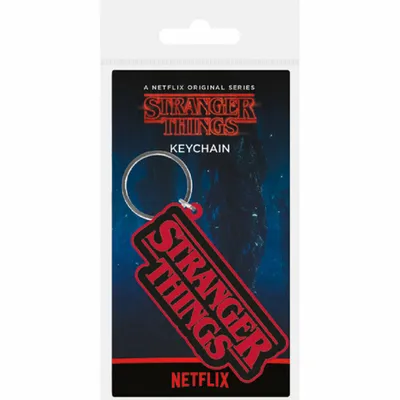 Produktbild von Stranger Things Gummi-Schlüsselanhänger Logo 6 cm