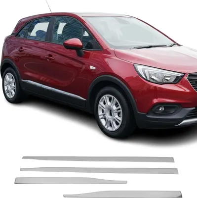 Image de Garniture Baguette de porte latérale pour Opel Crossland X 2017-2025 inox 4Pcs