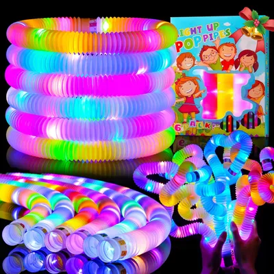12 Glow Sticks, Leuchtstäbe für Partys, 6 Farben, Neon-Deko