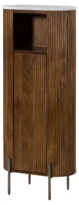Immagine prodotto di MASSIVMOEBEL24 | Armadietto in legno di mango 55x30x130 laccato marrone / bianco BARCELONA #254