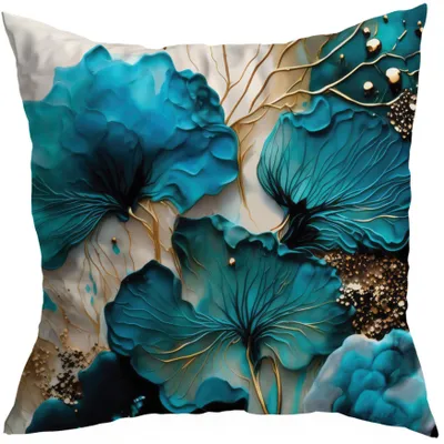 Produktbild von HomeView Dekorative Kissenhülle 40x40 cm Blumenmuster