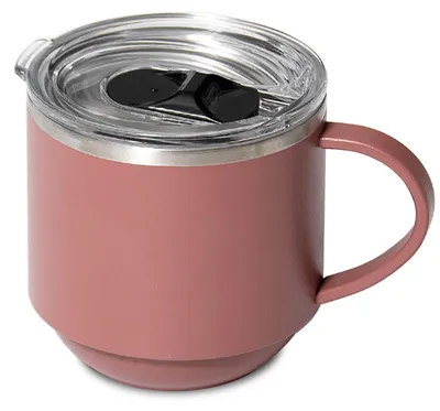 Isolierter Kaffeebecher 330 ml, doppelwandig, Edelstahl, Rot