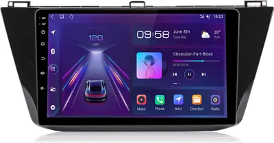 Obrázok produktu pre 10''Autorádio Carplay SWC pre VW Tiguan 2016-2020 DSP GPS 2+64G Android13 WIFI BT FM 2DIN 4Kern