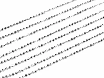 Produktbild von Vintageparts Kugelkette platinfarben 2,4 mm Durchmesser 2 Meter