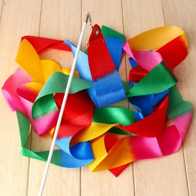 Image de Ruban de gymnastique artistique en polyester 4 m pour ballet et danse rythmique