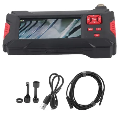 Obrázok produktu pre 8 mm priemyselný endoskop s dvoma šošovkami a 4,3-palcovým LCD displejom s rozlíšením 1080p 9 svetiel na inšpekciu potrubia 5 m / 16,4 stôp