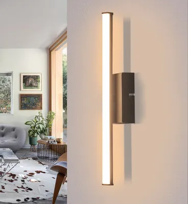 Produktbild von ZMH Wandleuchte Innen Wandlampe LED Modern Wand Lampe Schwarz 6W Wandbeleuchtung Flur Beleuchtung Wellen Design 3000K Warmweiß Licht Wandlicht