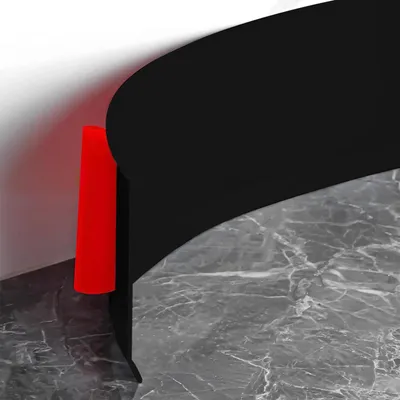 Obrázek produktu pro Měkká lišta, samolepicí, 300 cm, PVC, černá, samolepicí lišta pro kuchyň a koupelnu