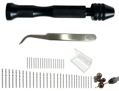 Zdjęcie produktu dla Miniaturowa wiertarka ręczna z 48 wiertłami, o średnicy od 0,5 do 3,0 mm, zestaw 50-elementowy, do modelarstwa