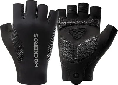 Produktbild von Rockbros Fahrradhandschuhe Kurze Finger L - Schwarz
