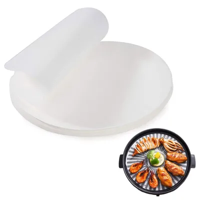 Produktbild von Antihaft-Backpapier Ø 32 cm, 200 Stück, wiederverwendbar, hitzebeständig, für Pizza, Grill, Pfannen, Barbecue, ideal für Backofen und Grill