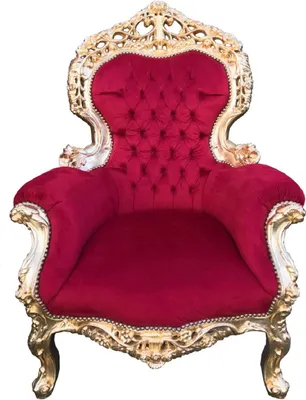 Produktbild von Casa Padrino Barock Wohnzimmer Sessel Bordeauxrot / Gold - Handgefertigter Antik Stil Wohnzimmer Sessel - Prunkvolle Barock Wohnzimmer Möbel