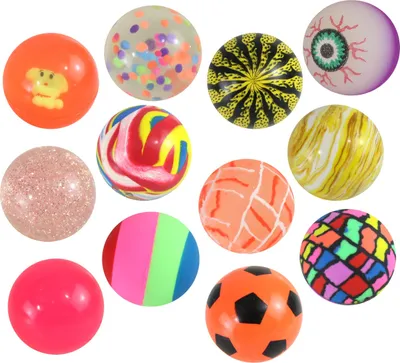 Image de set de 4 Flummis colorés env. Ø 40 mm Balle en caoutchouc Ballon sauteur Flummi Tombola Cadeau de fête