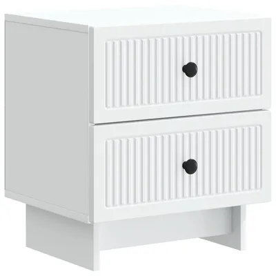 Image de Cabinet de chevet Blanc 43 x 34,5 x 47,5 cm Bois d'ingénierie