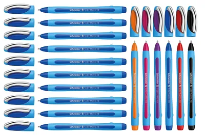Produktbild von Schneider Slider Memo XB Kugelschreiber, 10 Stück (10 + 6 (blau + sortiert)