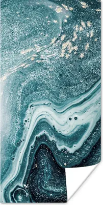 Produktbild von MuchoWow® Poster Edelsteine - Blau - Natur - Marmor - Abstrakt 20x40 cm - Plakat - Foto