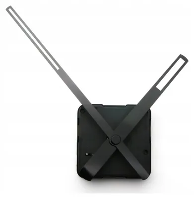 Produktbild von Geräuschloser Quarzmechanismus Zeiger Schwarz 12,7 cm, Ersatzuhrwerk, Leises Uhrwerk Set