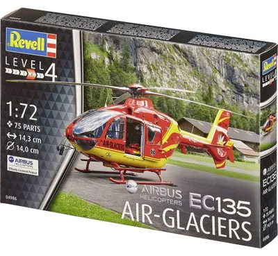 Obrázok produktu pre Revell EC135 Air-Glaciers, Model rotorového lietadla, Montážna sada, 1:72, EC135, Akékoľvek pohlavie, Plast
