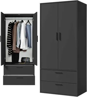 Produktbild von Schrank - Schrank - Mit Lades - 80x180cm - Anthrazit