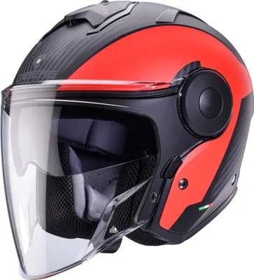 Produktbild von Caberg Soho Jethelm Milano matt-schwarz / rot L