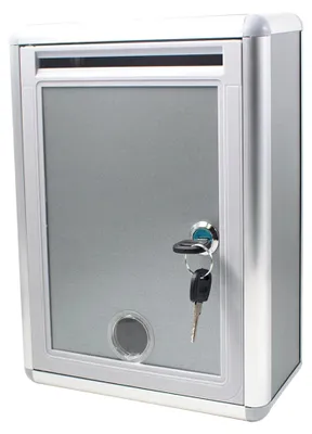 Produktbild von Vorschlagsbox mit Schloss 215x105x285 mm Spendenbox Kommentarbox Wahlurne Ticketbox Aluminium Aufbewahrungsbox für Büro, Kundenzentrum, Hotel, Zuhause
