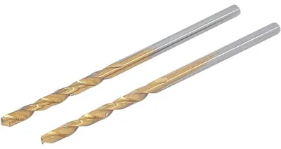 Image de Forets Hélicoïdaux HSS-G 2,0 mm - Lot de 2 pcs - Nitrure de Titane, Haute Précision et Durabilité - D-Work