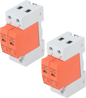 Imagen del producto de 2 unidades de dispositivos de protección contra sobretensiones (SPD), protectores contra sobretensiones AC, para circuitos domésticos, interruptor automático 2P, 420V, modelo RMU1?C40